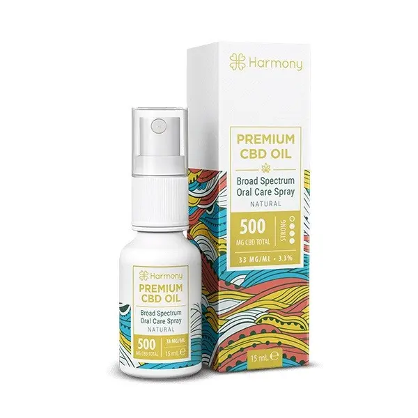 Harmony CBD olej ve spreji 500 mg, 15 ml, Natural