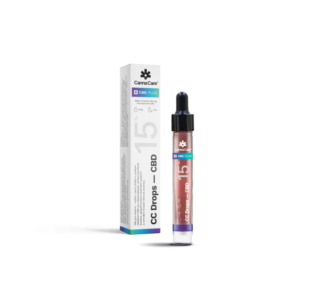 CannaCare CC Drops CBD 15 %, kapky 7 ml