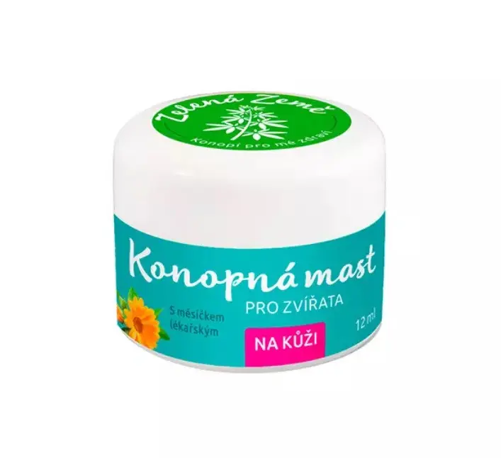 Konopná mast na kůži pro zvířata 12 ml, Zelená Země