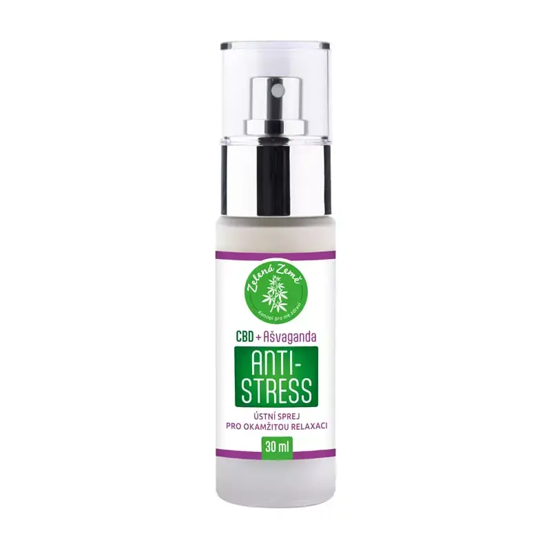 CBD Antistress sprej s ašvagandou, 30 ml, Zelená Země