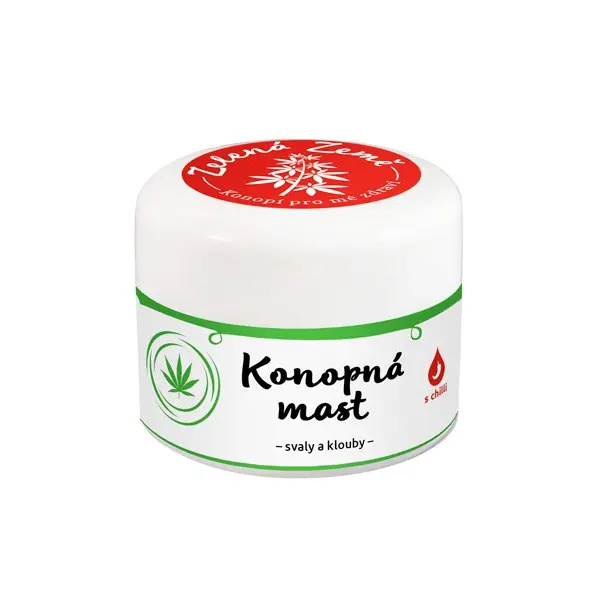Zelená Země konopná mast na svaly a klouby 12 ml