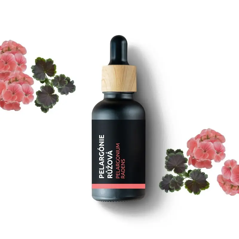 BIO Pelargónie růžová - 100% přírodní esenciální olej (10ml) - Pěstík