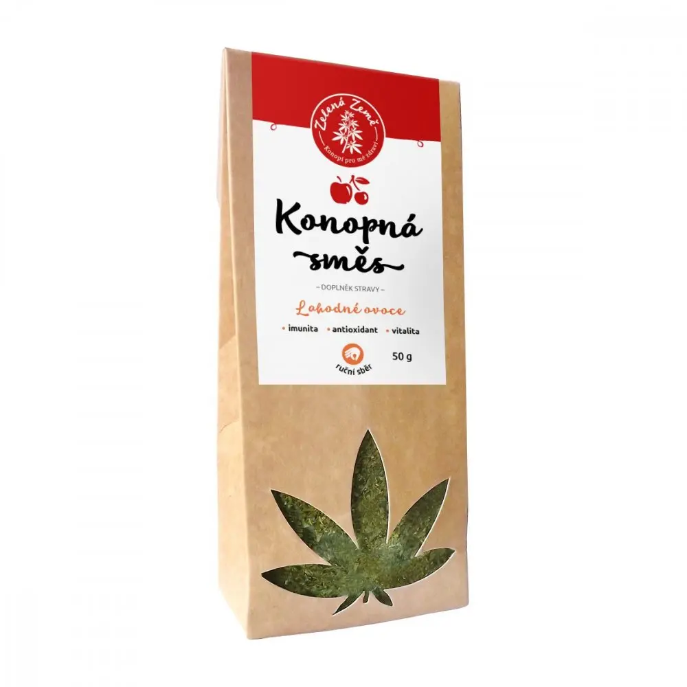 Zelená země Konopný čaj ovocný sypaný 50 g