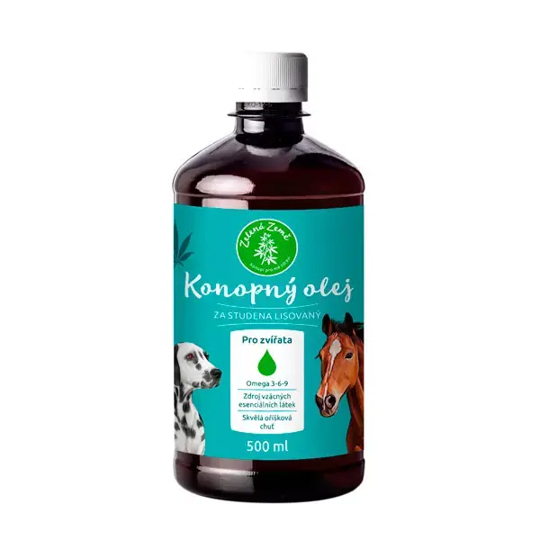 Konopný Olej Pro Zvířata 500ml