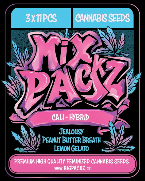 MIX PACKZ Cali Hybrid, feminizovaná semena, 33 ks