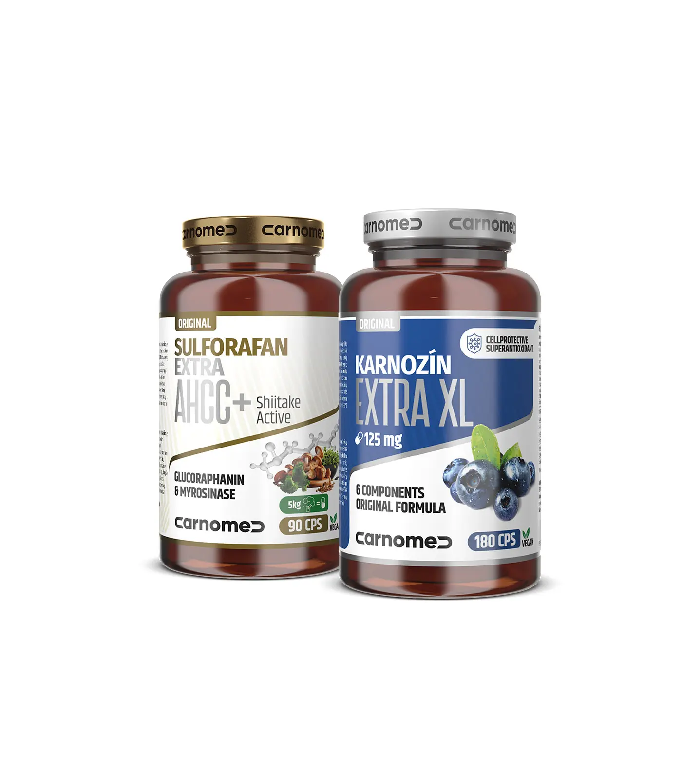 Karnozin EXTRA XL 125 mg 180 cps + Sulforafan EXTRA AHCC+ 90 cps