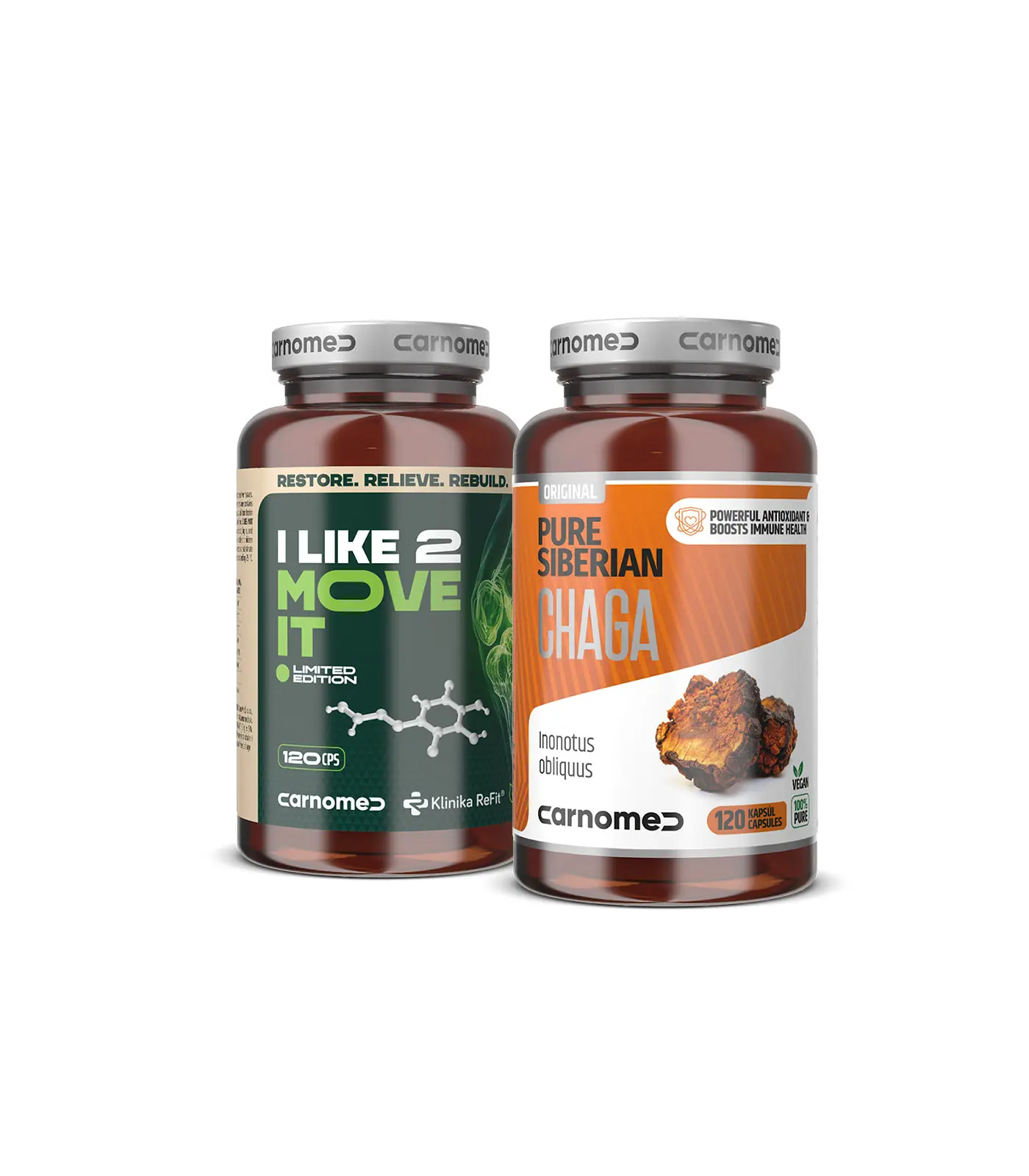 Přírodní BIO kolagen z vaječných membrán I like 2 MOVE IT 120 cps + Pure Siberian CHAGA 500mg 120 cps