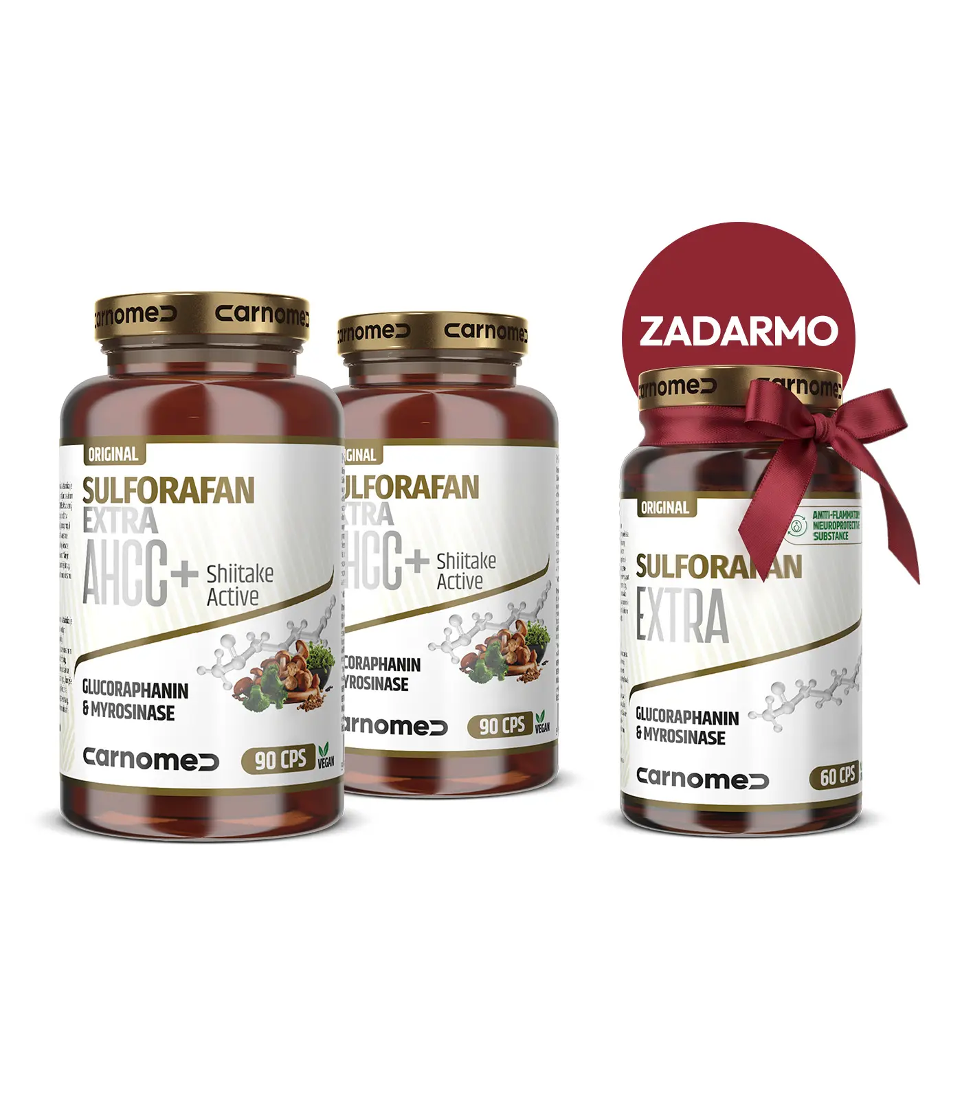 2x Sulforafan EXTRA AHCC 90 cps + Sulforafan EXTRA 60 ZDARMA