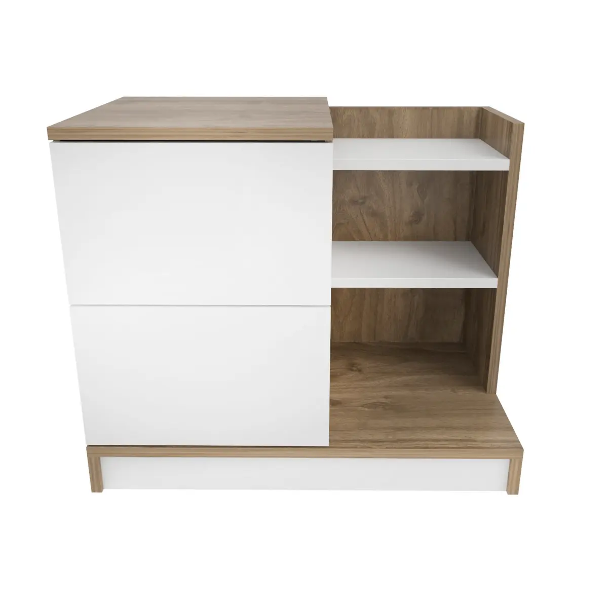 Noční stolek Rena - White, Oak
