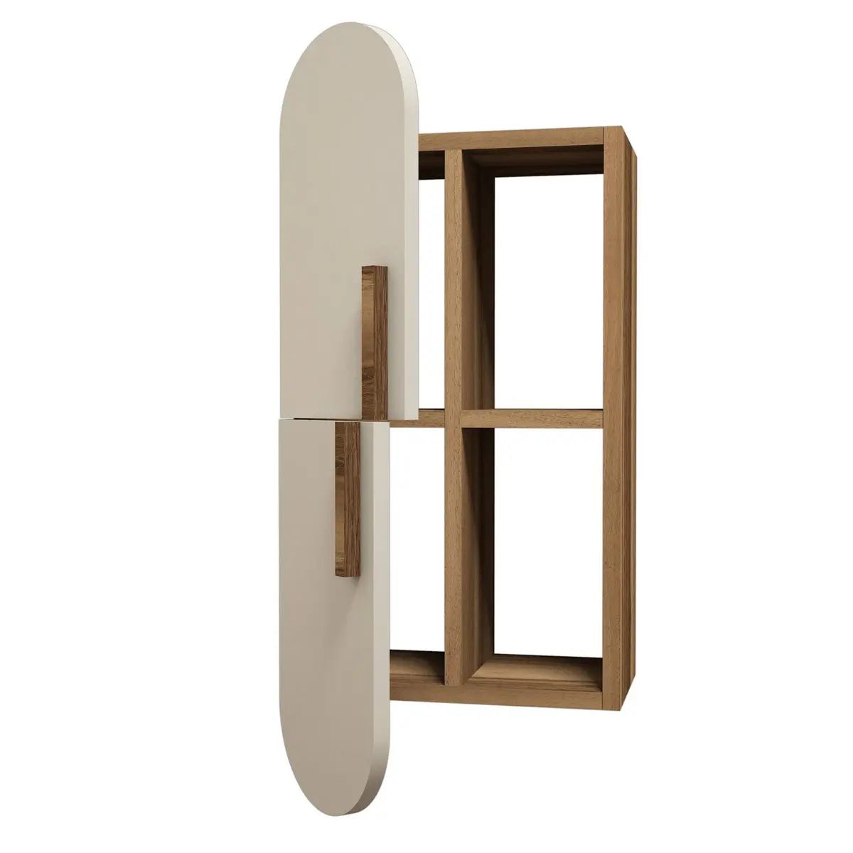 Kalune Design Nástěnná police Rose ořech/krémová