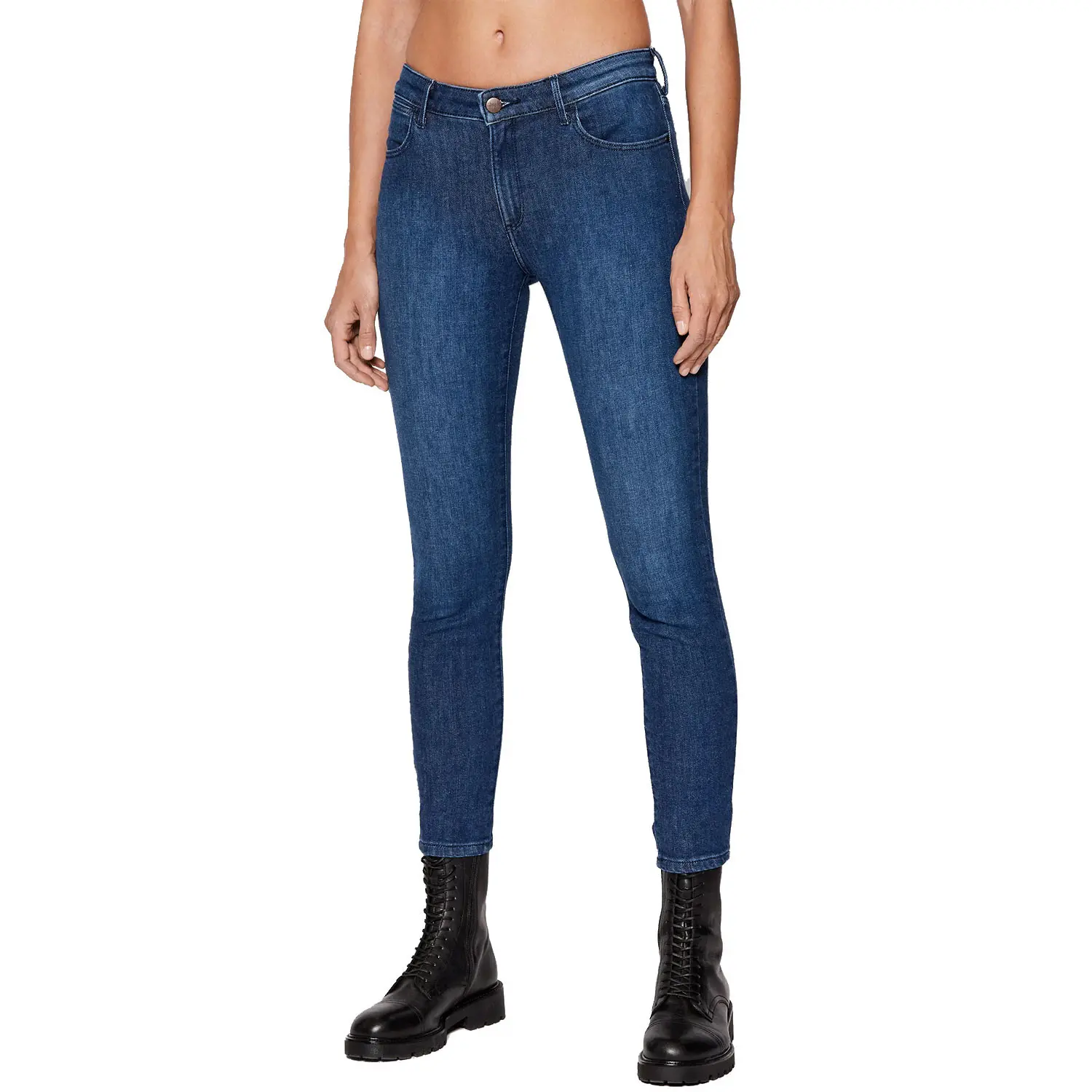 Dámské džíny Wrangler Skinny Authentic Blue Stretch – délka 32 – délka 34