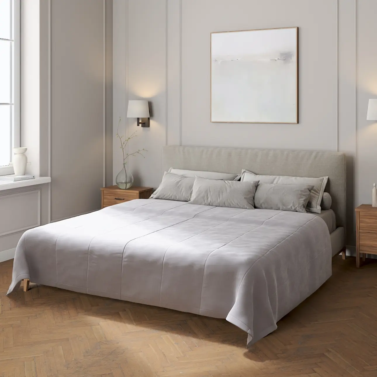 Dekoria Sametový přehoz Velvet, stříbro-šedá, Velvet, 704-24