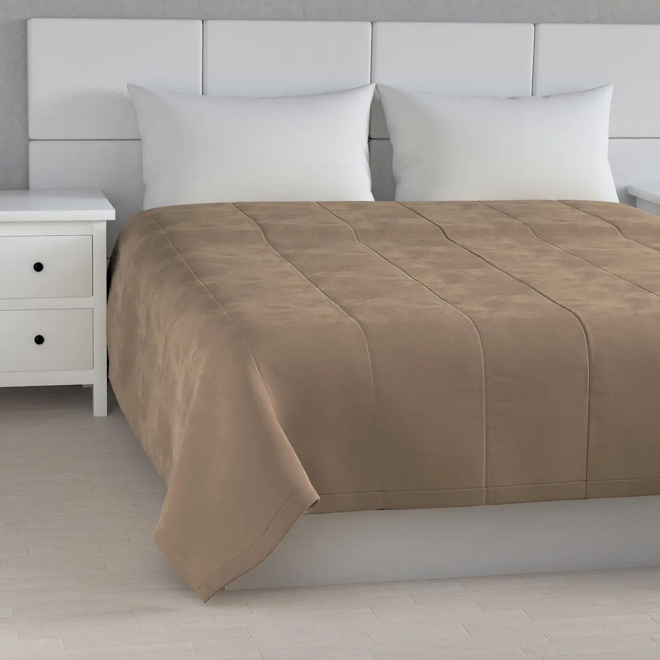 Dekoria Sametový přehoz Velvet, béžová, Velvet, 704-35