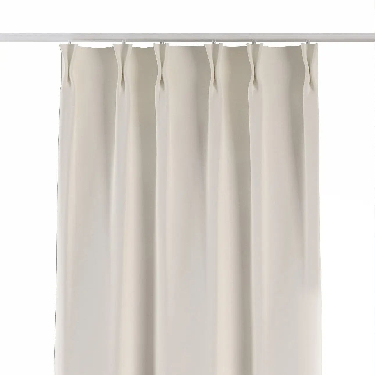 Dekoria Závěs na dvojitých hačcích flex, sněhová bílá, Cotton Panama, 702-49