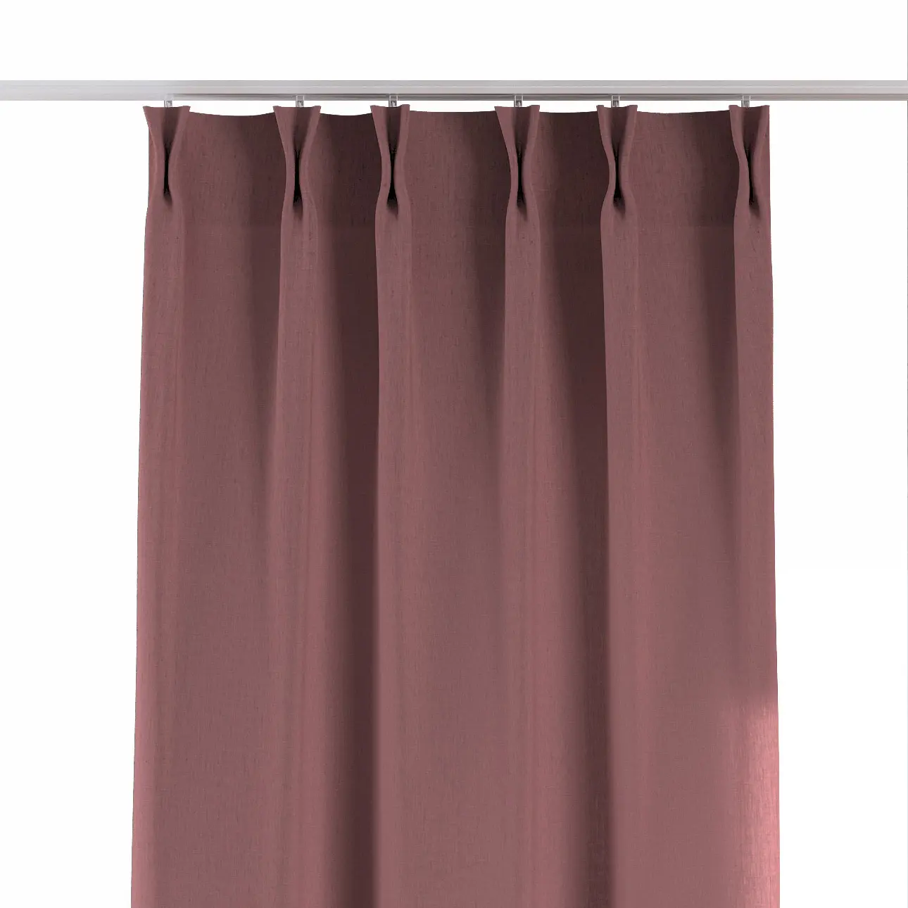 Dekoria Závěs na dvojitých hačcích flex, matně růžová , Linen, 159-12