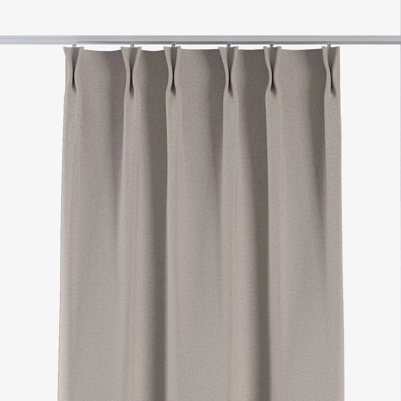 Dekoria Závěs na dvojitých hačcích flex, tmavě béžová, Blackout Soft, 269-25