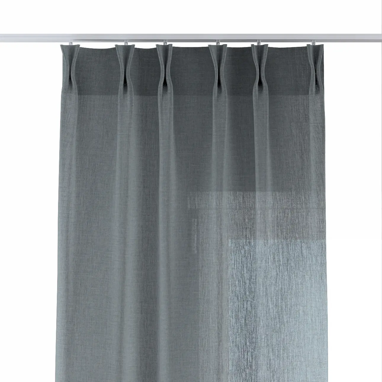 Dekoria Závěs na dvojitých hačcích flex, šalvěj, Delicate Premium, 144-60