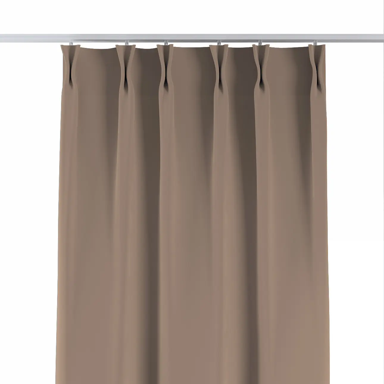 Dekoria Závěs na dvojitých hačcích flex, mocca, Crema, 144-67