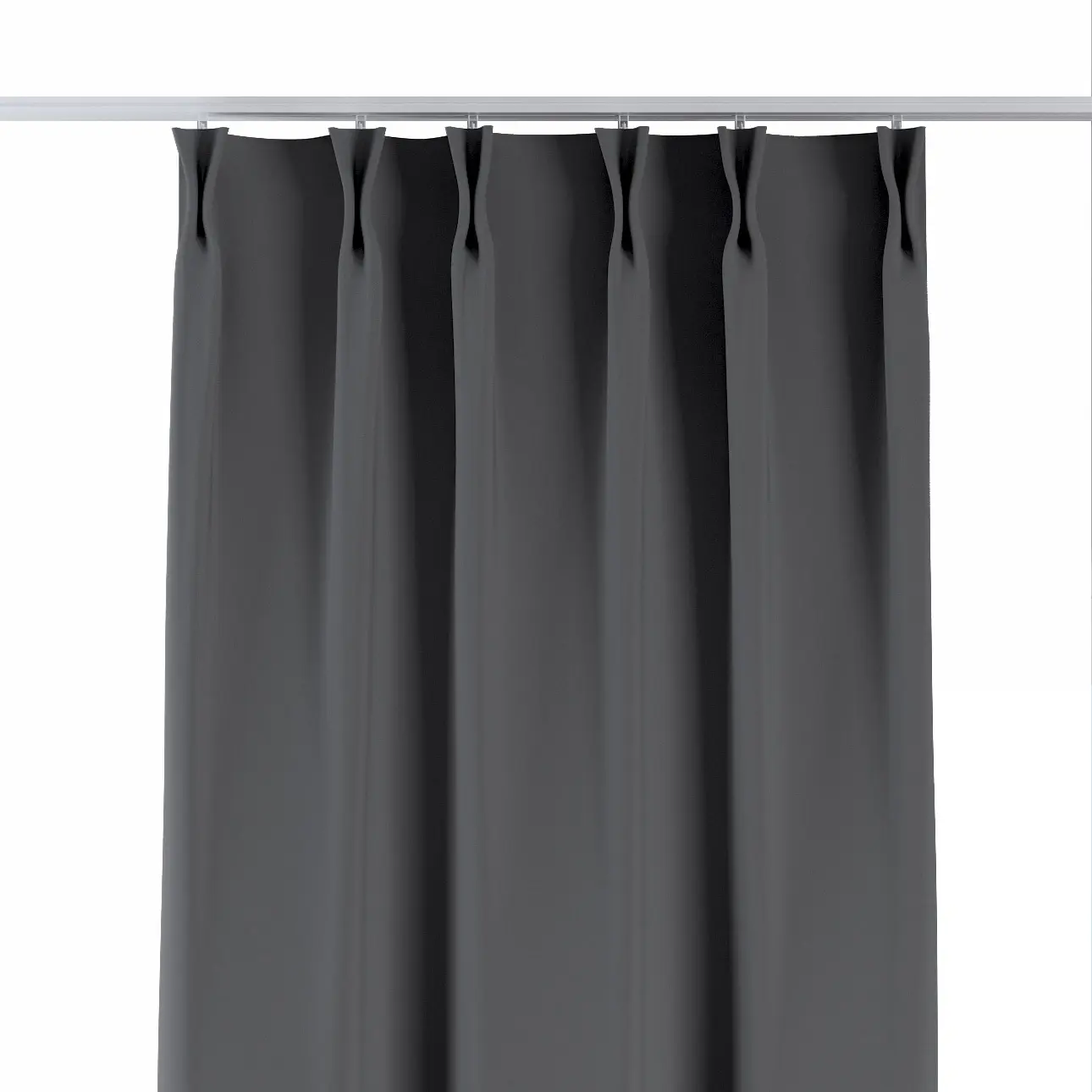 Dekoria Závěs na dvojitých hačcích flex, grafit, Blackout FR Premium, 269-29