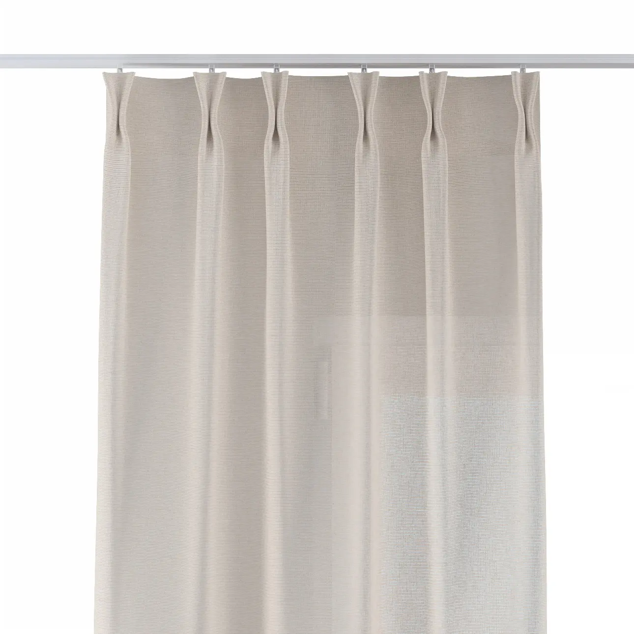Dekoria Závěs na dvojitých hačcích flex, béžová, Natural Touch, 128-16