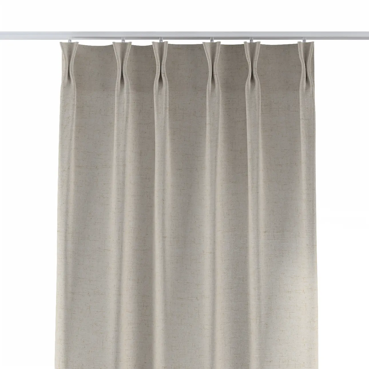 Dekoria Závěs na dvojitých hačcích flex, béžová, Natural Touch, 128-17