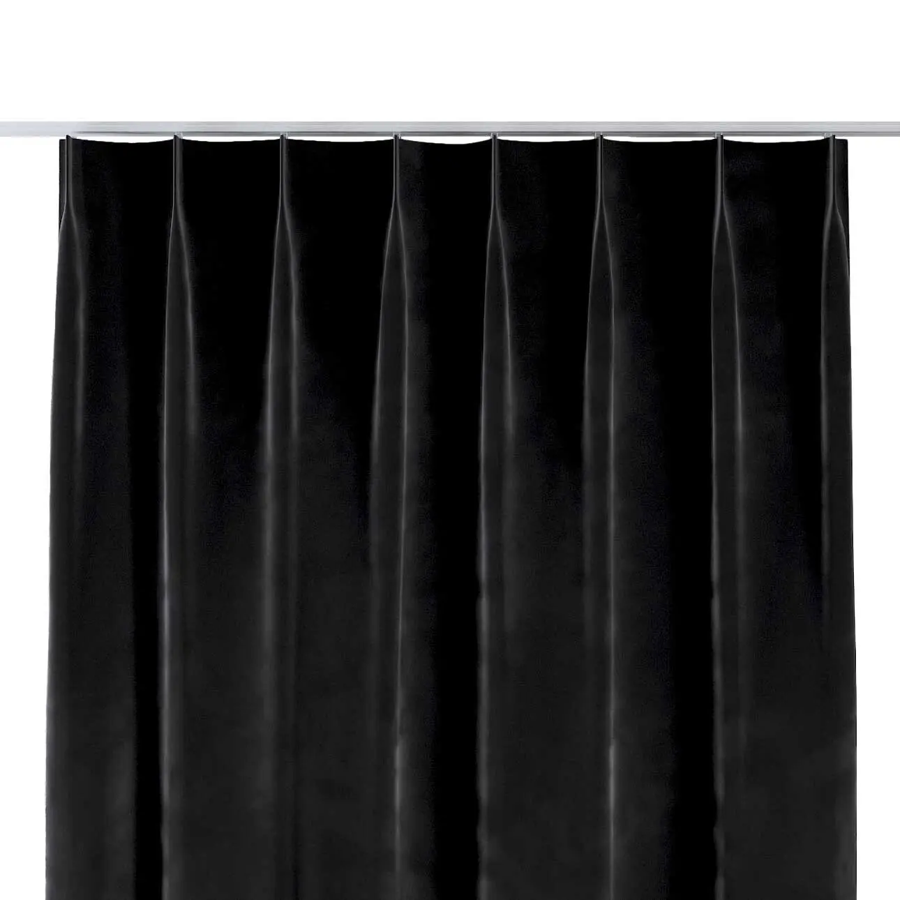 Dekoria Závěs na jednotlivých háčcích flex, černá, Velvet, 704-17