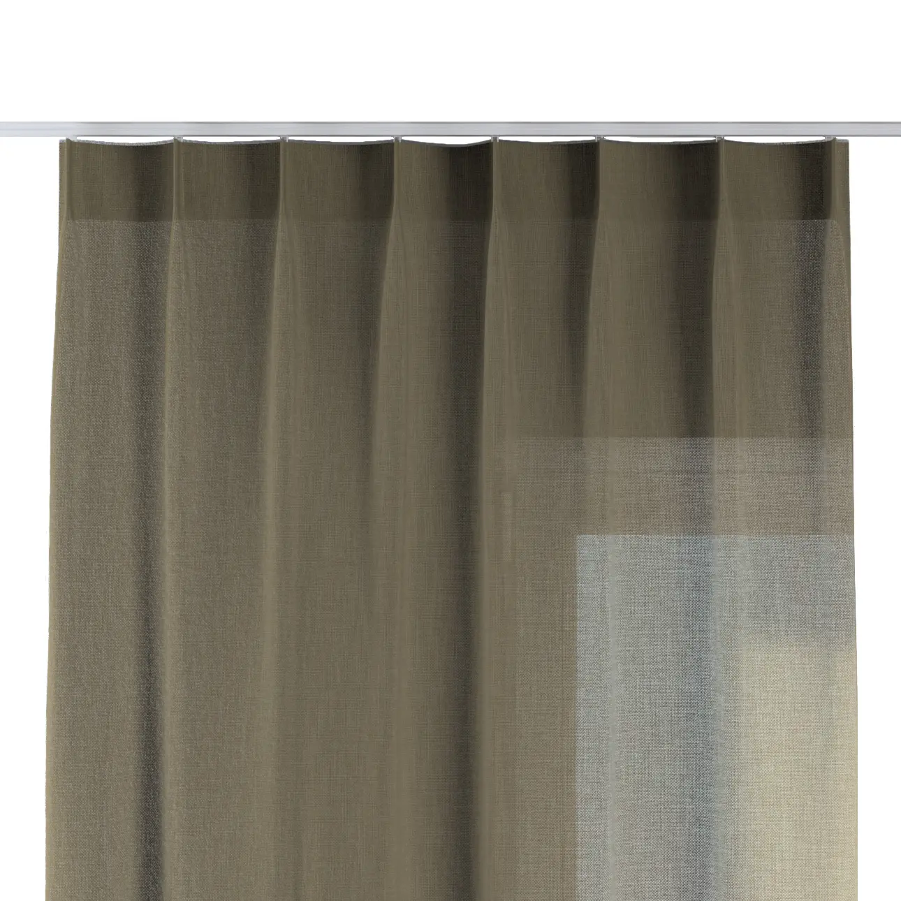 Dekoria Závěs na jednotlivých háčcích flex, khaki, Sensuale Premium, 144-41