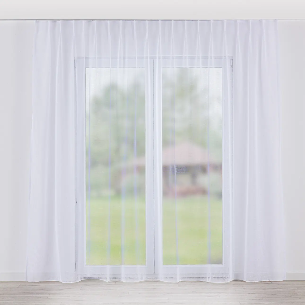 Dekoria Záclona na jednotlivých hačcích flex, bílá, Voile - Voál, 186-05