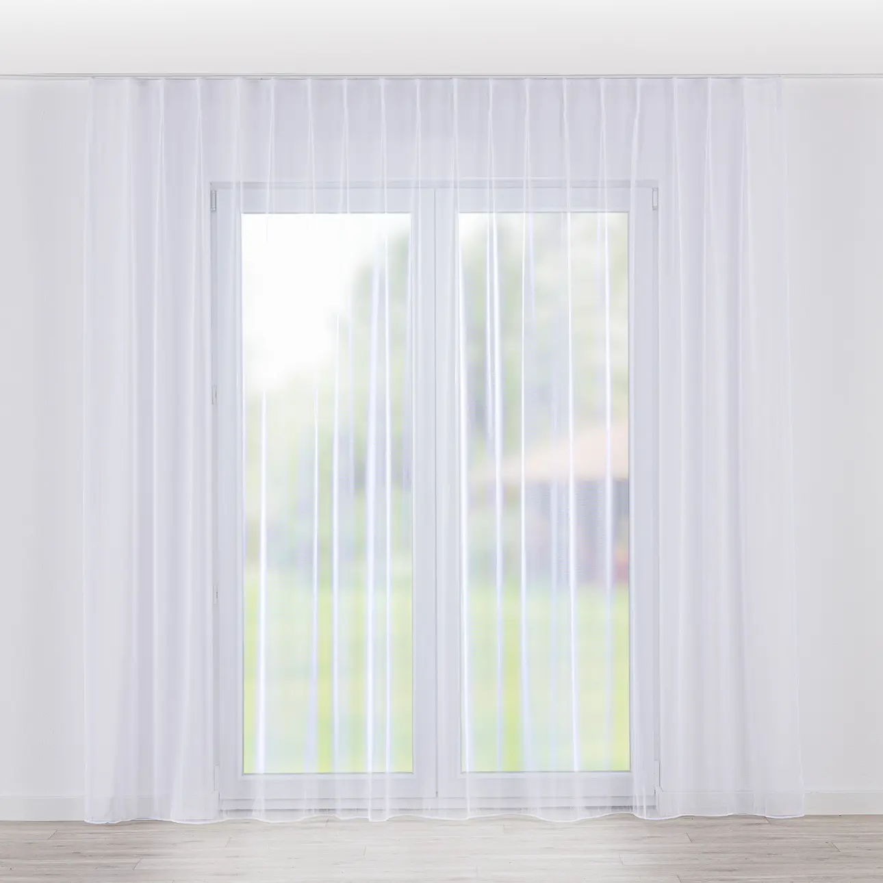 Dekoria Záclona na jednotlivých hačcích flex, bílá, Voile - Voál, 180-39