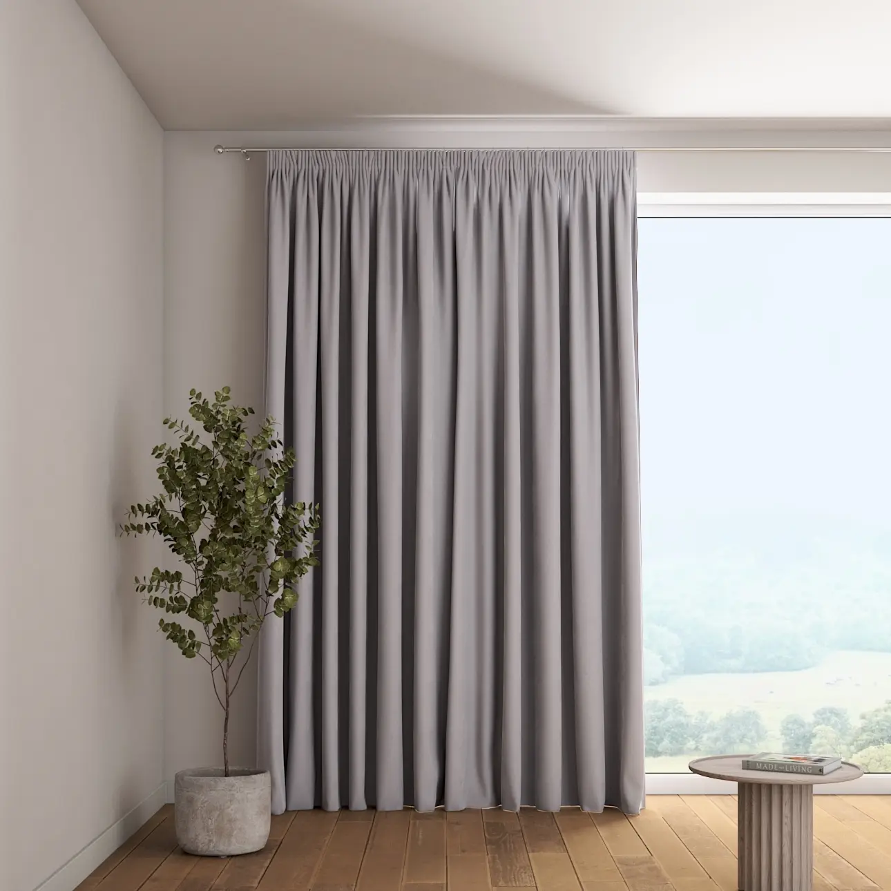 Dekoria Závěs s řasící páskou, stříbro-šedá, Velvet, 704-24