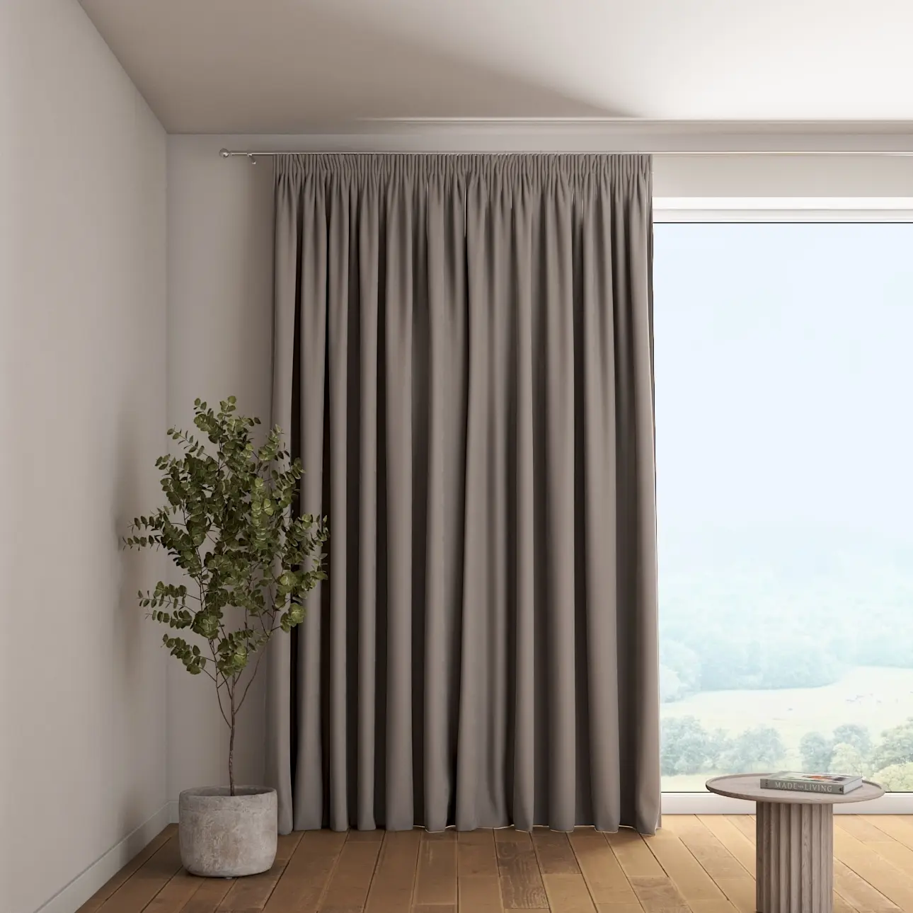 Dekoria Závěs s řasící páskou, greige, Velvet, 704-11