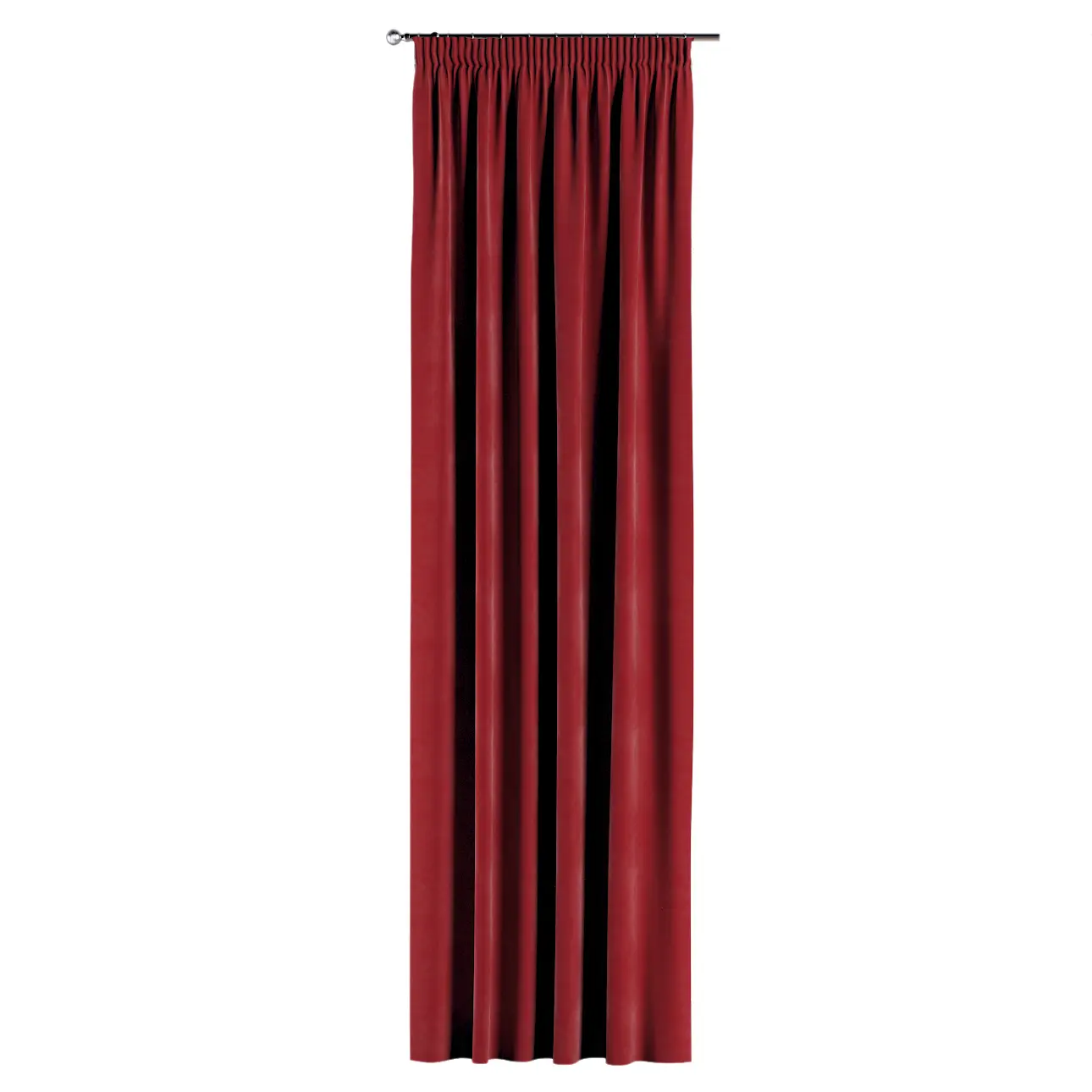 Dekoria Závěs s řasící páskou, sytá červená, Velvet, 704-15