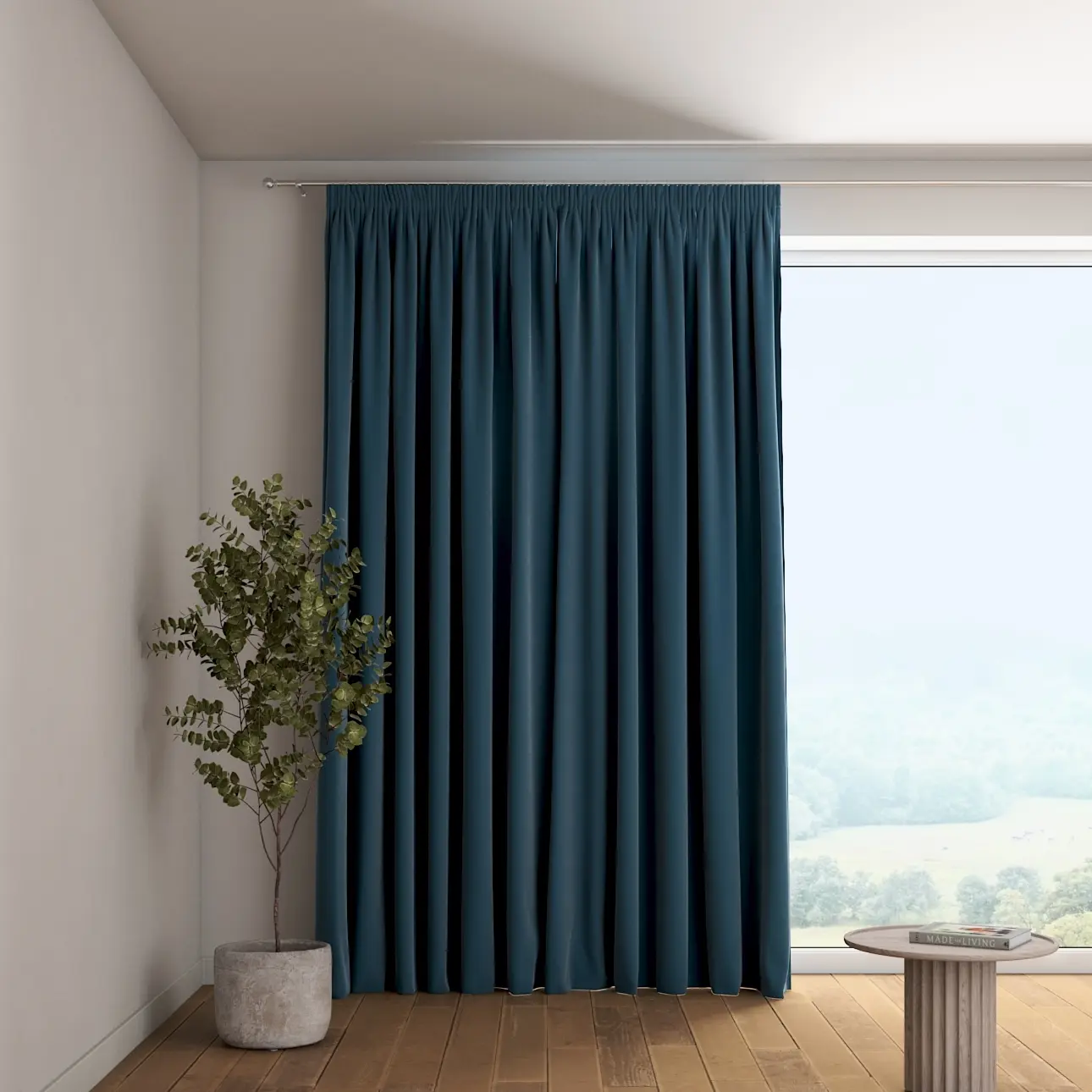 Dekoria Závěs s řasící páskou, staroněmecká modrá, Velvet, 704-16
