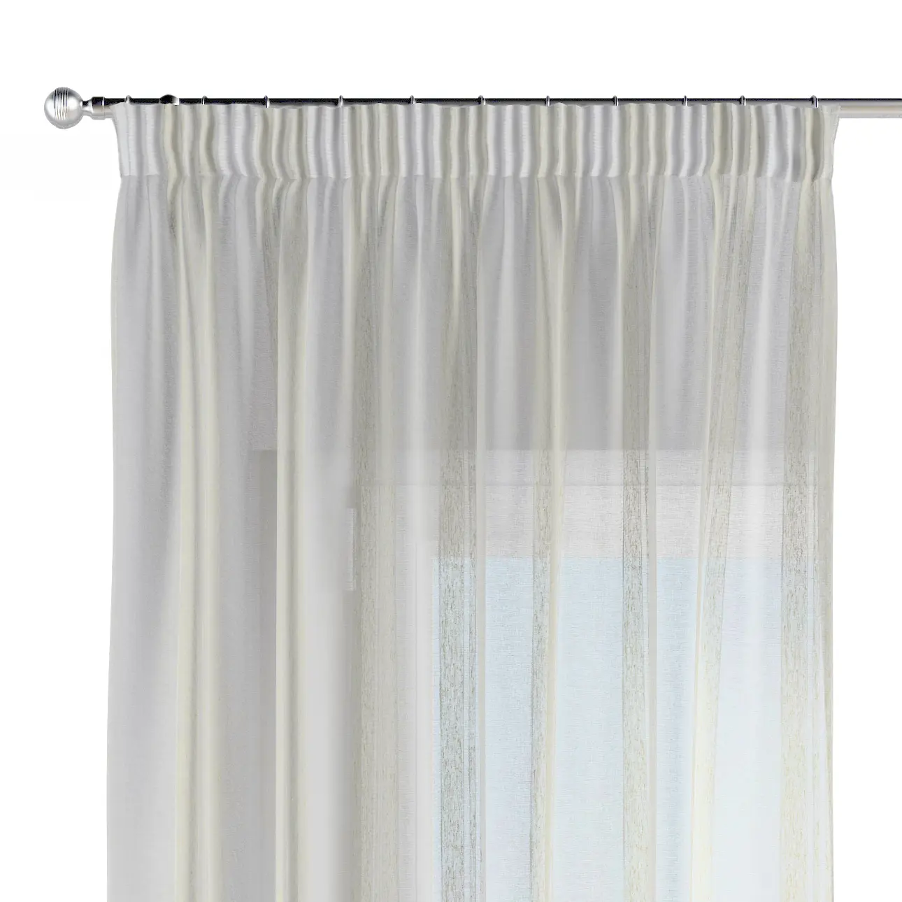 Dekoria Závěs s řasící páskou, krémová, Natural Touch, 128-15
