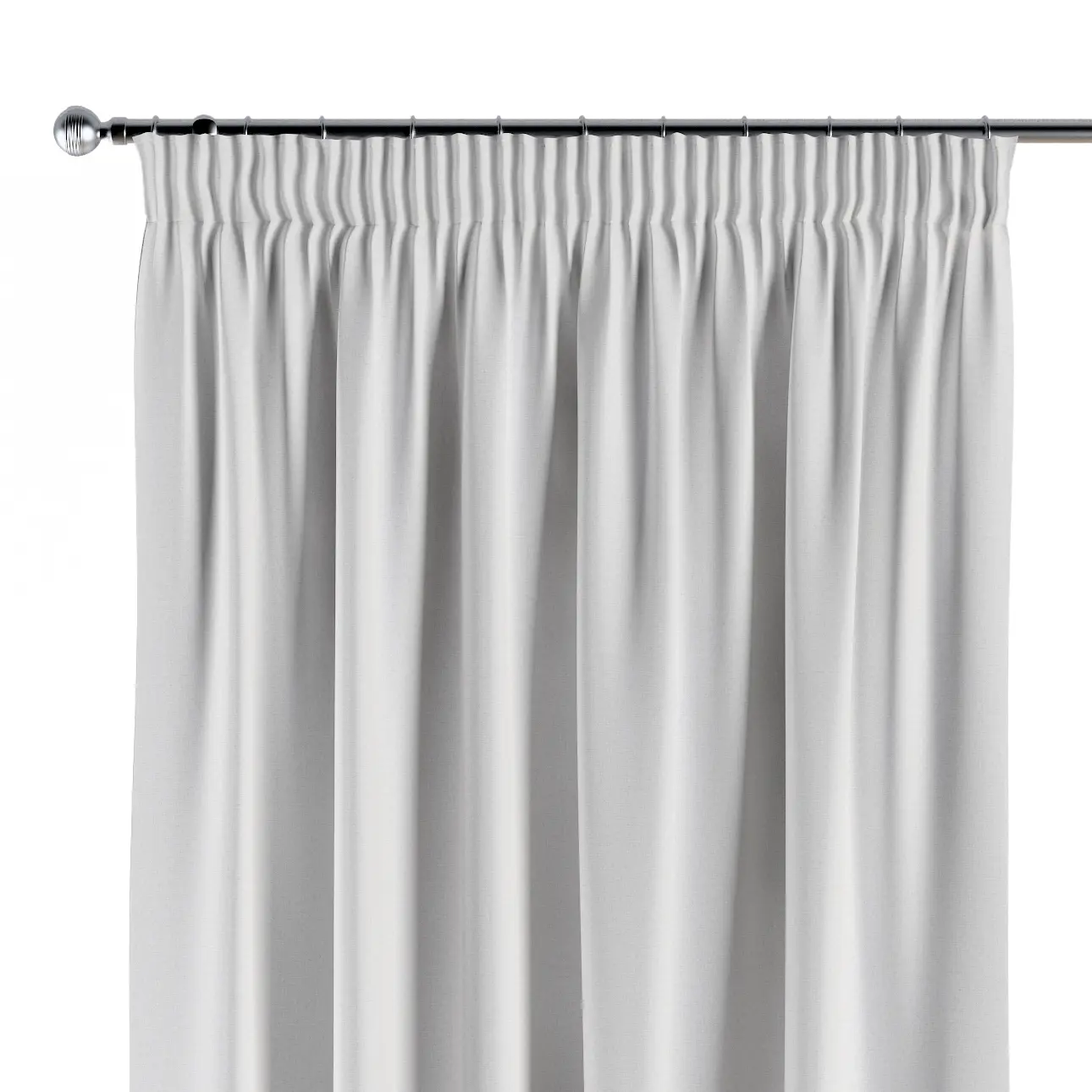 Dekoria Závěs s řasící páskou, bílo-šedá, Blackout Soft, 269-32