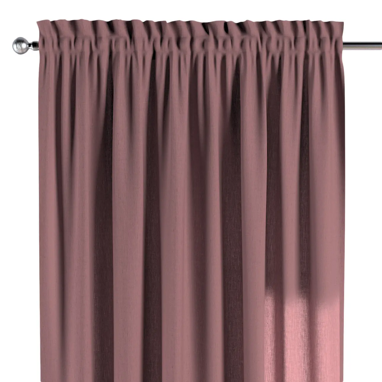 Dekoria Závěs s tunýlkem a volánkem, matně růžová , Linen, 159-12