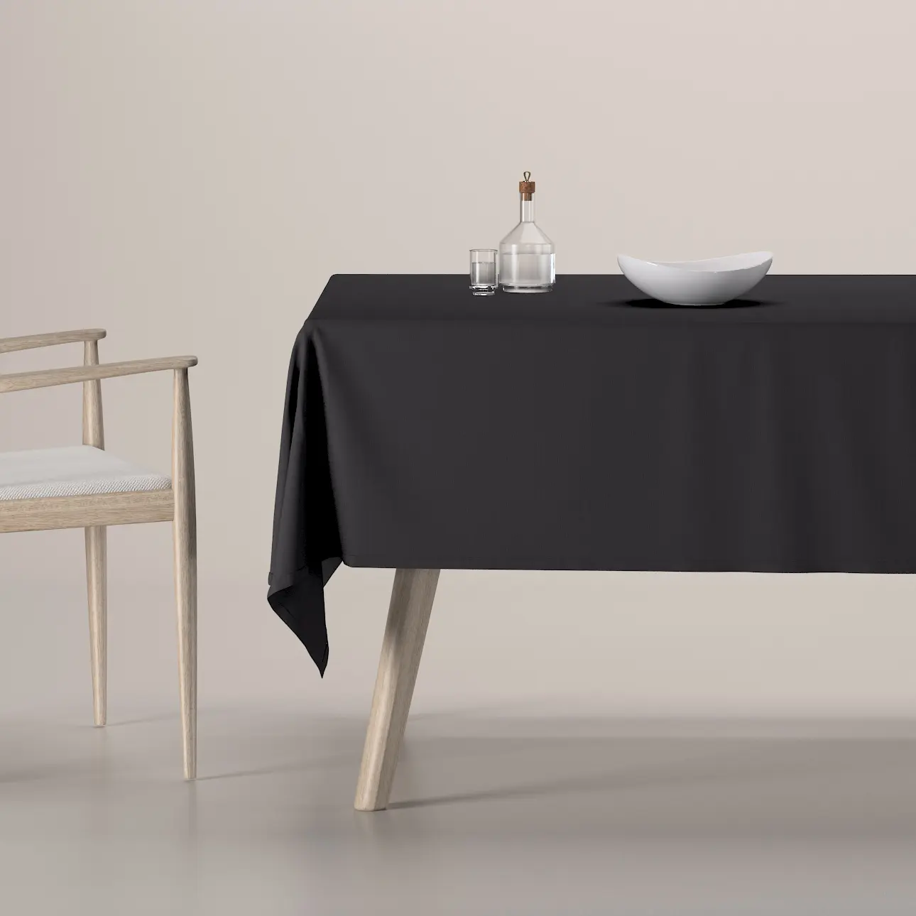 Dekoria Ubrus obdélníkový, grafitová, Cotton Panama, 702-08