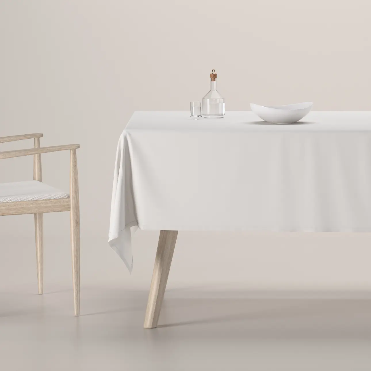 Dekoria Ubrus obdélníkový, bílá, Linen, 392-04