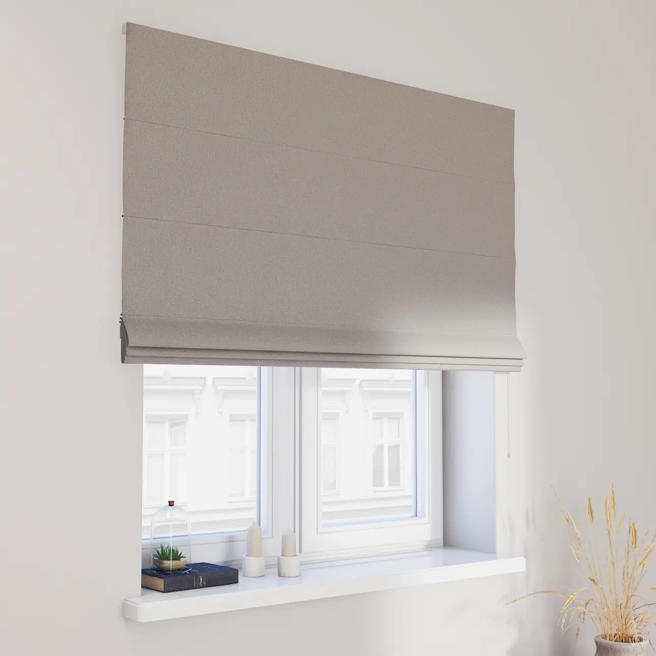Dekoria Římská roleta Capri, šedá, Blackout Soft, 269-22