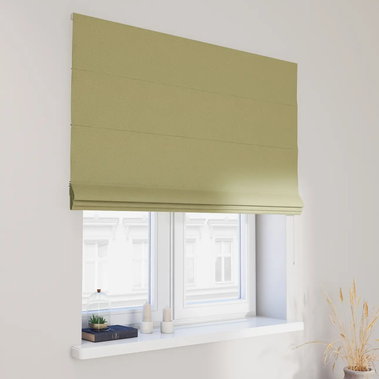 Dekoria Římská roleta Capri, zelená, Blackout Soft, 269-23