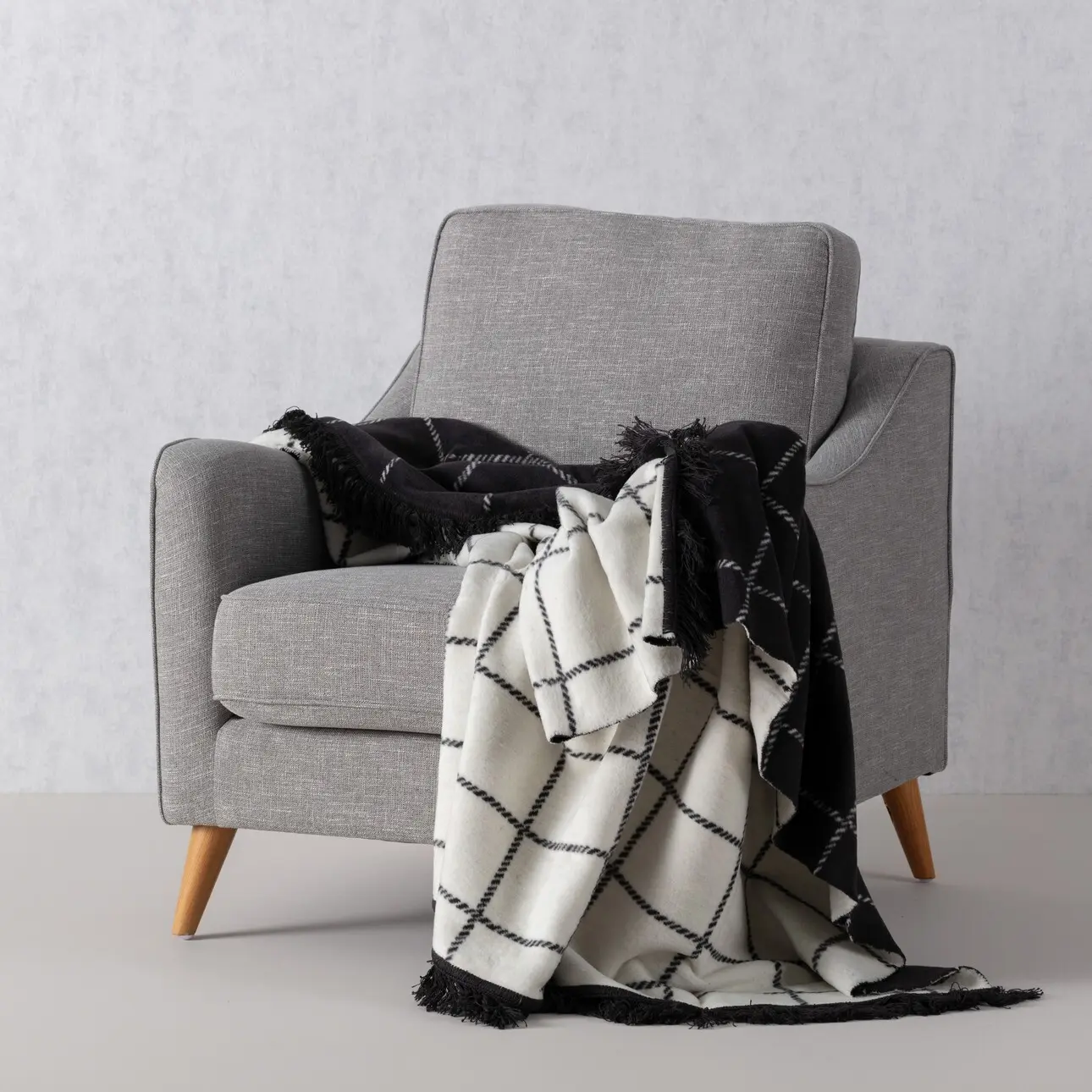 Dekoria Deka  Cotton Cloud 150x200cm Check, 150x200cm