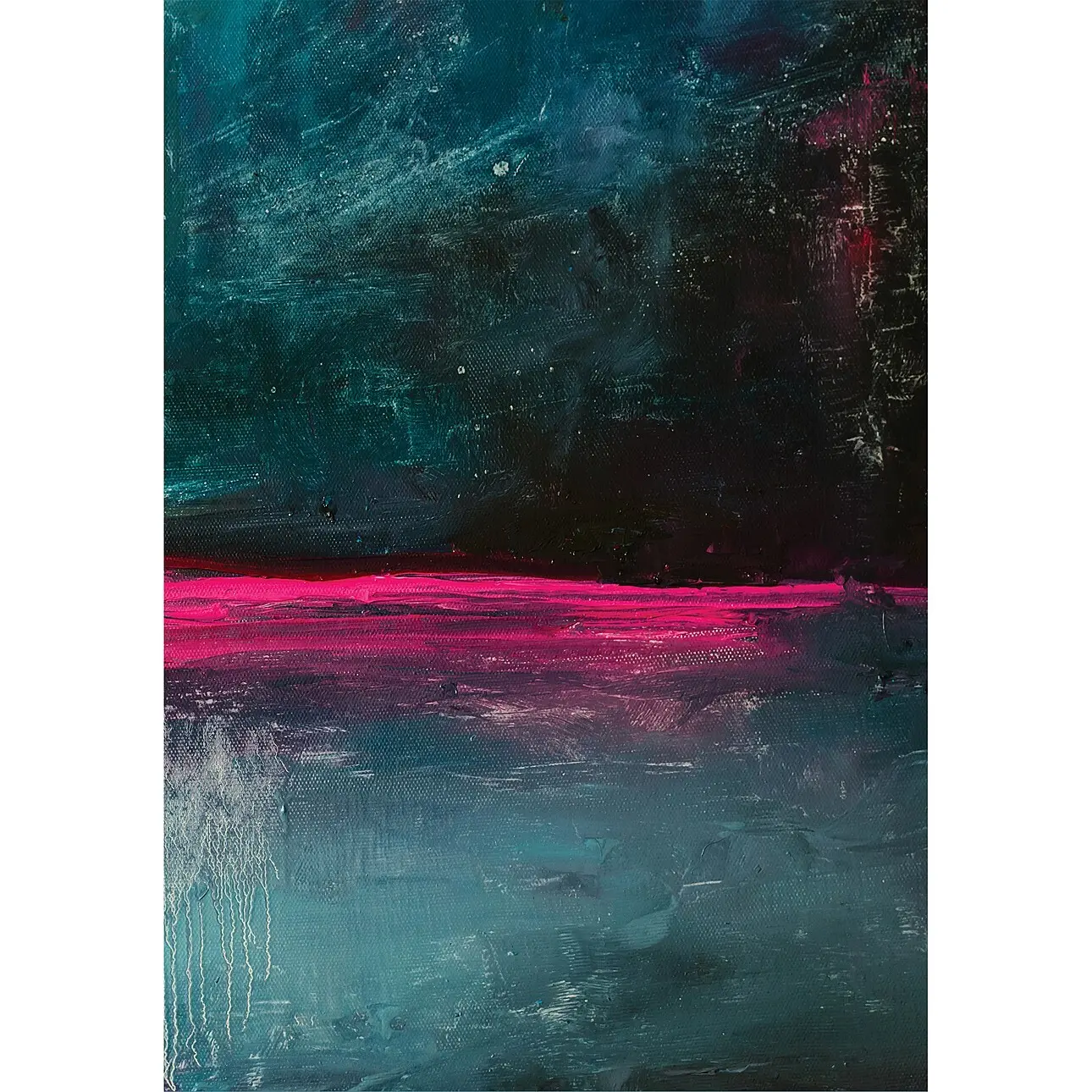 Dekoria Obraz na plátně Expression Pink I, 100 x 70 cm