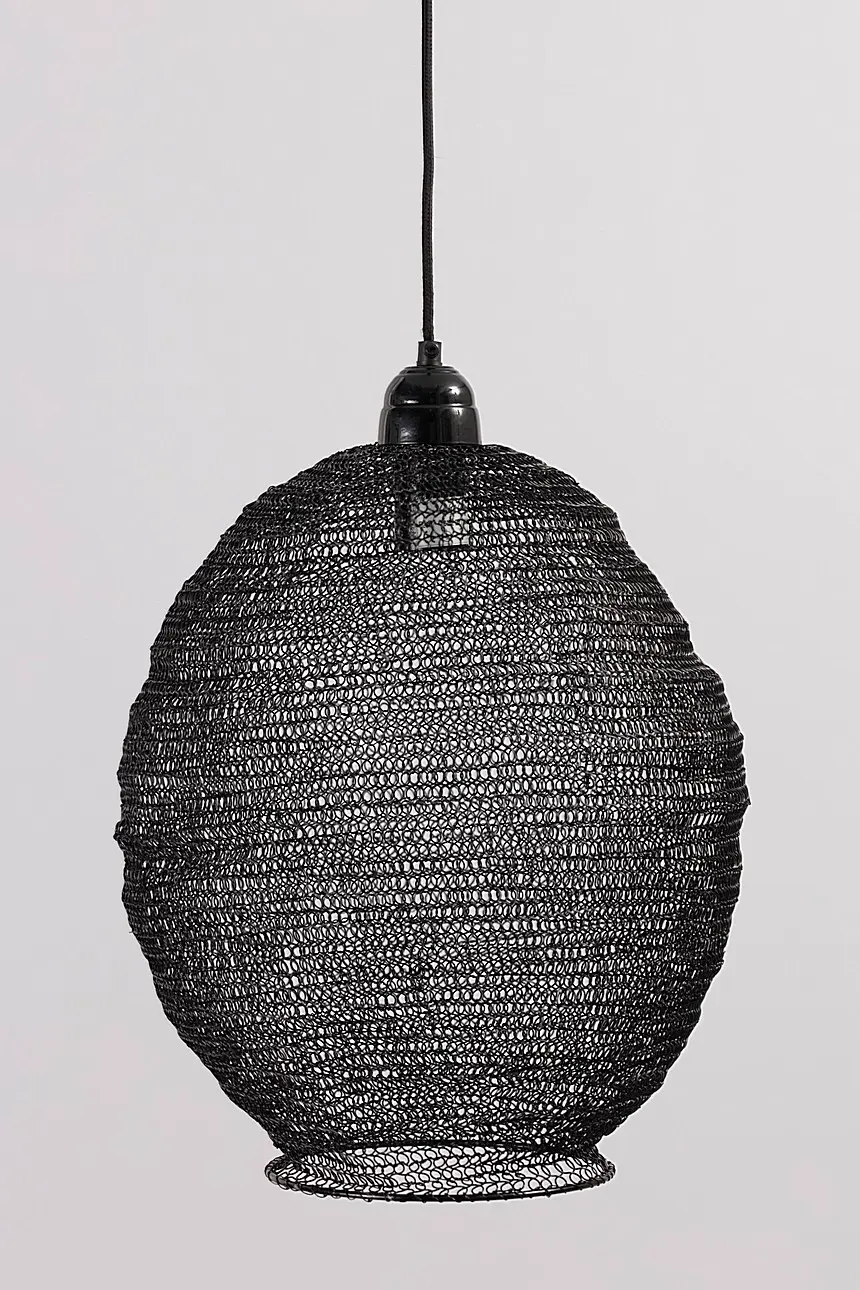 Dekoria Závěsná lampa Nina Black 48 cm, 48 cm