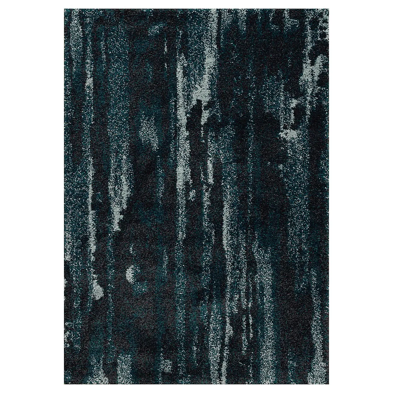 Dekoria Koberec Softness near black/peacock blue 120x160cm, 120x160cm