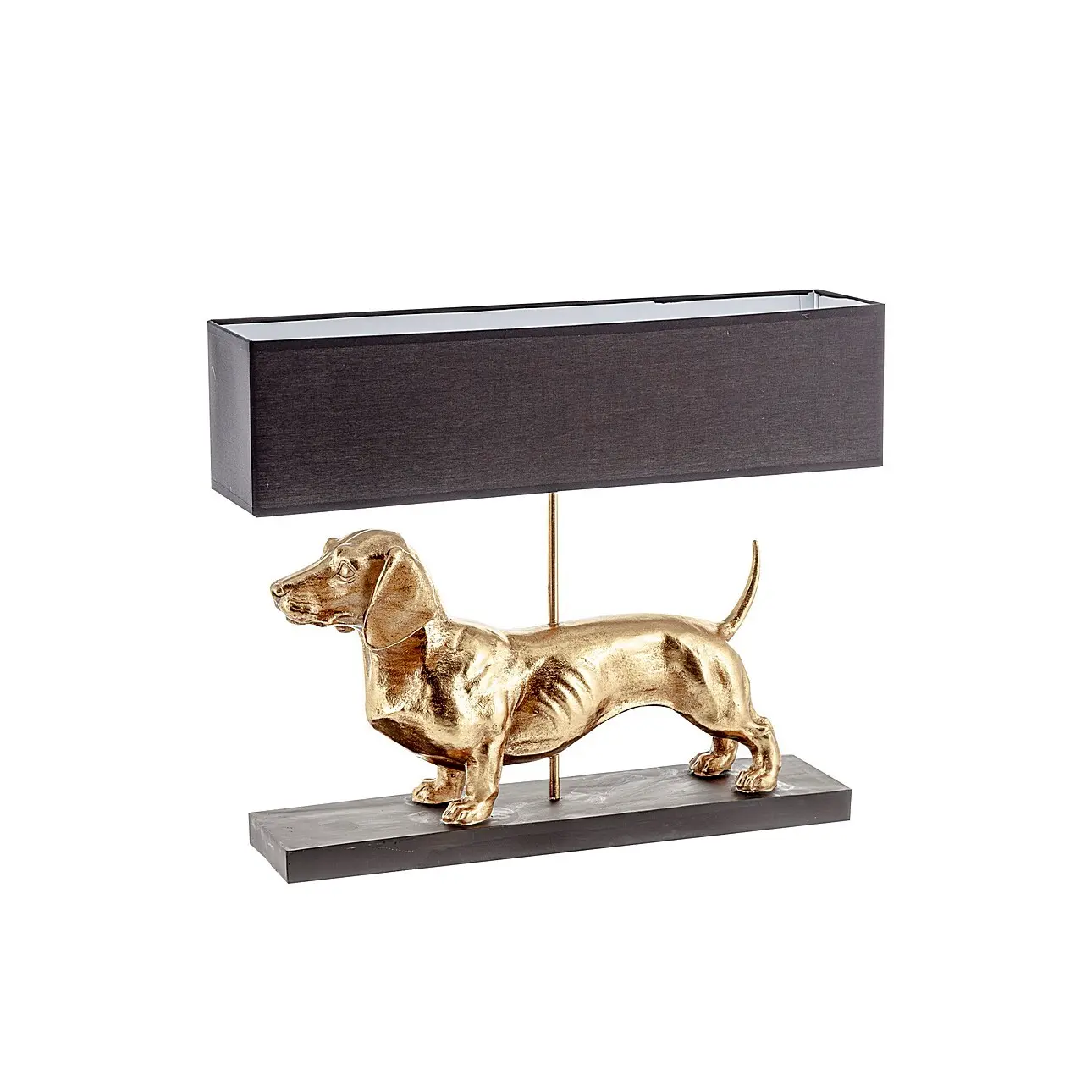 Dekoria Dekorační stolní svítidlo Gold Dog výška 48cm, 14 x 60 x 48 cm