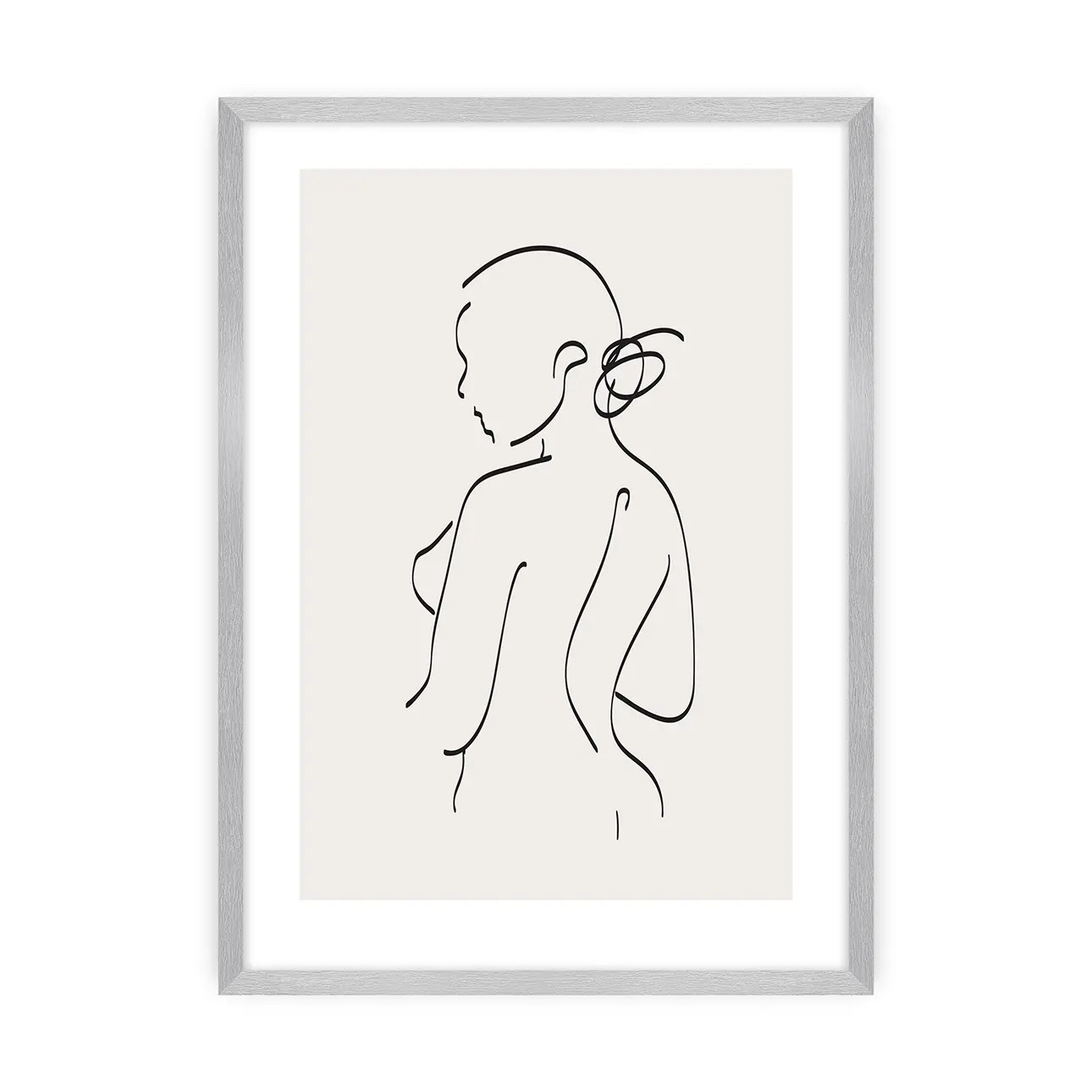 Dekoria Plakát Body Line I, 21 x 30 cm, Výběr rámečku: Stříbrný