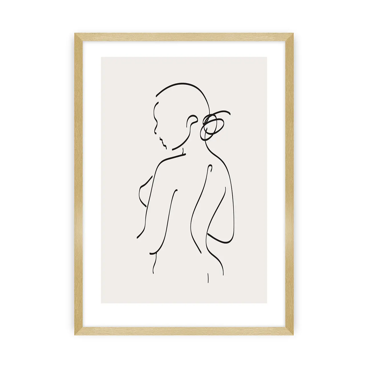 Dekoria Plakát Body Line I, 40 x 50 cm, Výběr rámečku: Zlatý