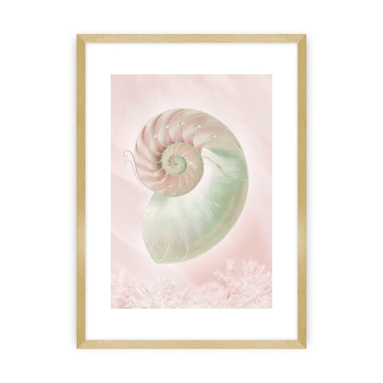 Dekoria Plakát Pastel Pink III, 21 x 30 cm, Zvolit rámek: Zlatý