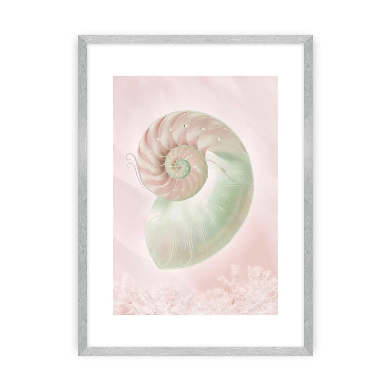Dekoria Plakát Pastel Pink III, 70 x 100 cm, Zvolit rámek: Stříbrný
