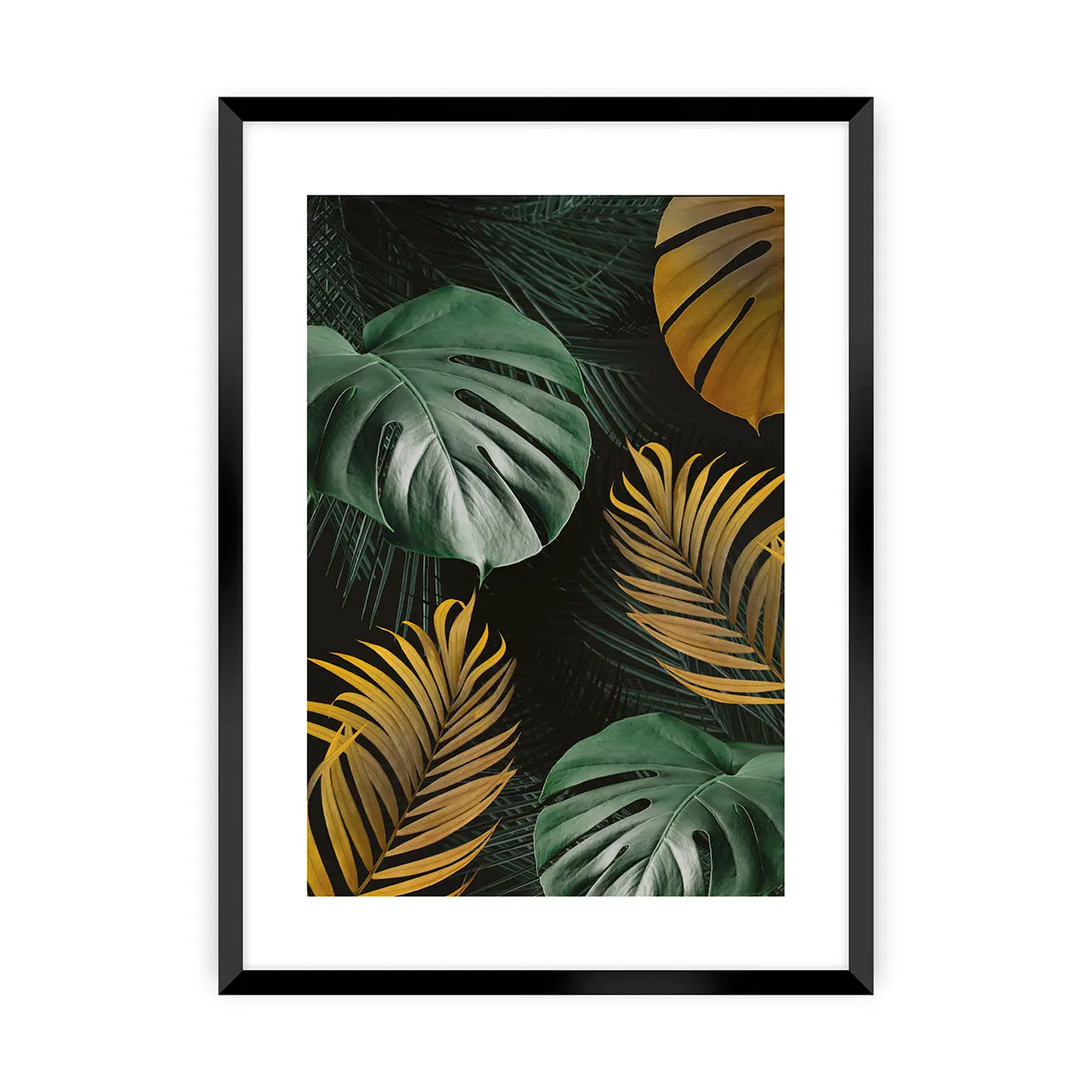 Dekoria Plakát Golden Leaves I, 21 x 30 cm, Zvolit rámek: Černý